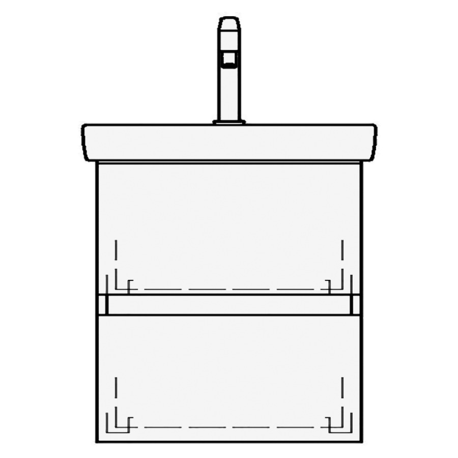 Élément inférieur
SUBWAY 2 TORO
45,0 x 48,0 x 37,0 cm
pour lavabo Subway 2.0 50 cm
élément à 2 tiroirs