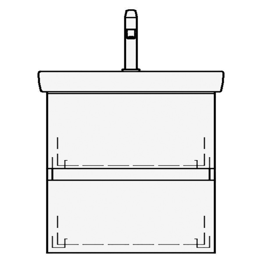Élément inférieur
SUBWAY 2 TORO
50,0 x 48,0 x 40,3 cm
pour lavabo Subway 2.0 55 cm
élément à 2 tiroirs