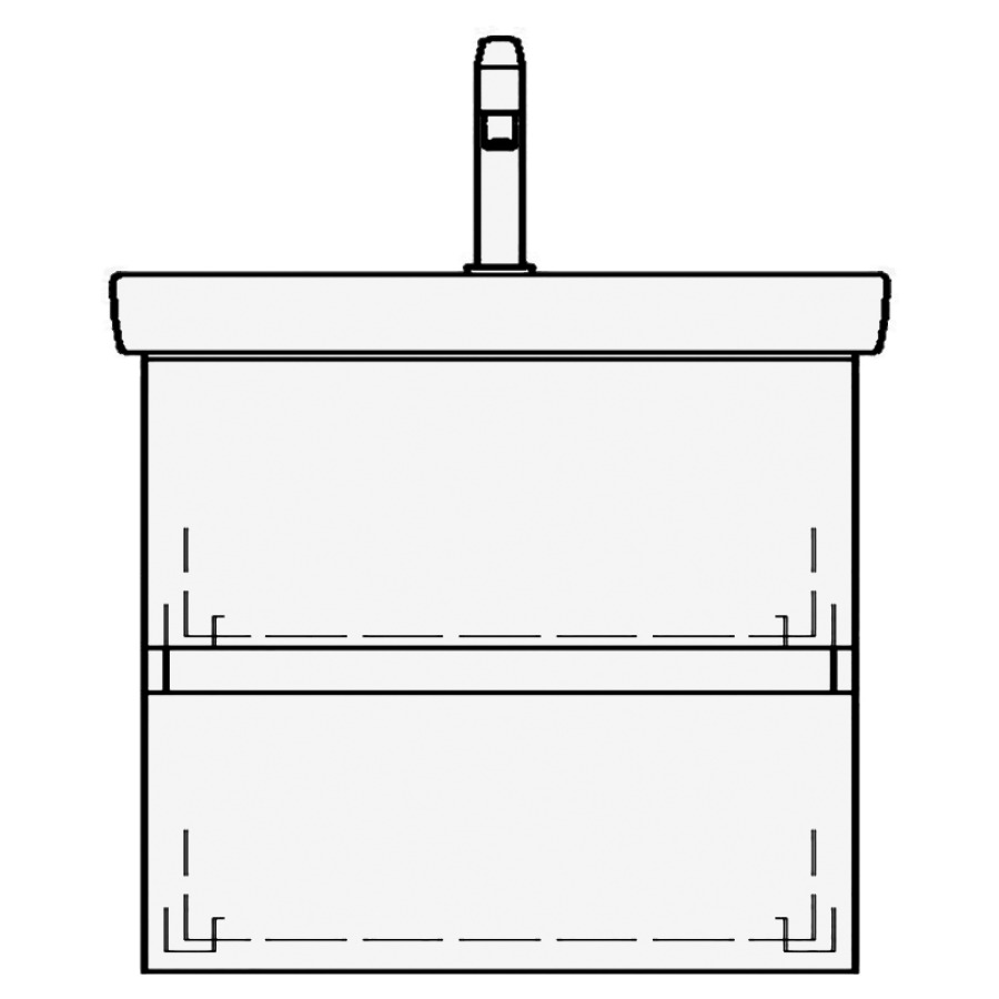 Élément inférieur
SUBWAY 2 TORO
55,0 x 48,0 x 44,0 cm
pour lavabo Subway 2.0 60 cm
élément à 2 tiroirs