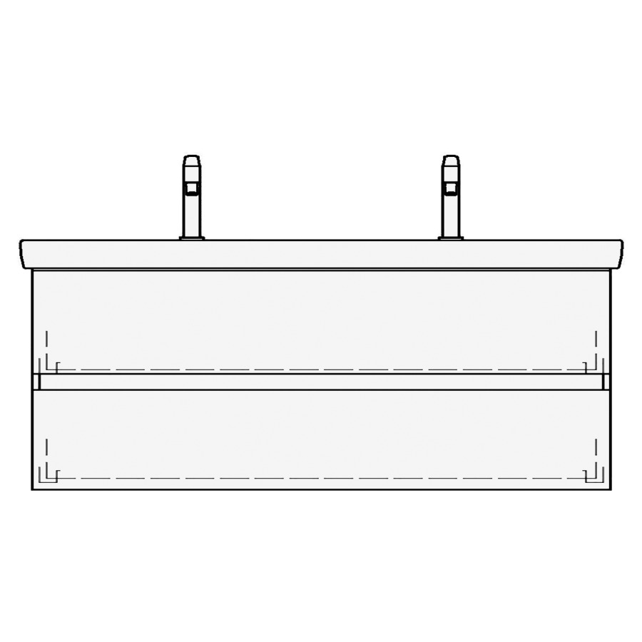 Élément inférieur
SUBWAY 2 TORO
125,0 x 48,0 x 44,0 cm
pour lavabo double Subway 2.0
130 cm, élément à 2 tiroirs