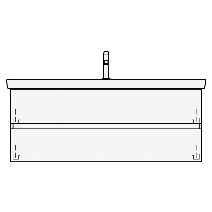 Élément inférieur
SUBWAY 2 TORO
125,0 x 48,0 x 44,0 cm
pour lavabo Subway 2.0 130 cm
avec 1 robinet, élément
à 2 tiroirs