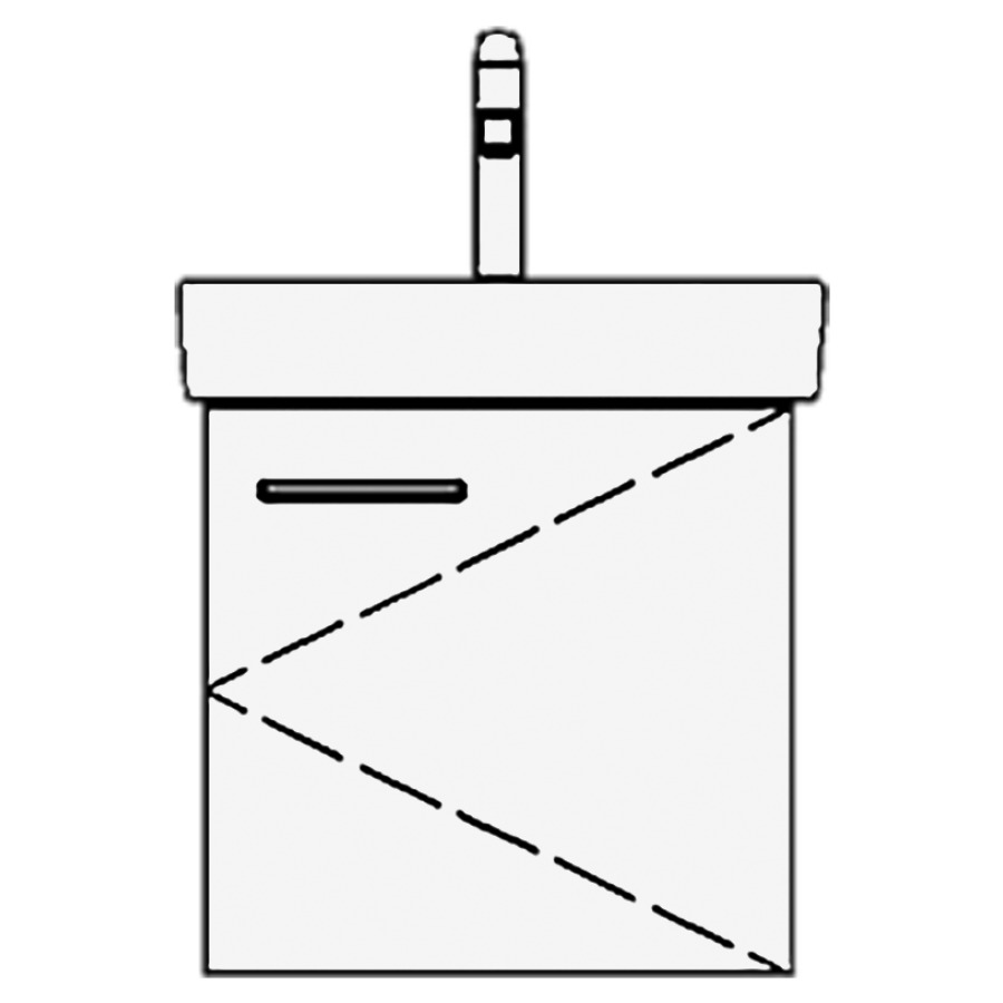 Élément inférieur PRO S TORO
41,0 x 44,0 x 32,0 cm
pour lavabo Pro S 45 cm
armoire de tablette, 1 porte
charnières à droite
sans tablette