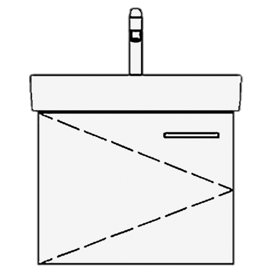 Élément inférieur PRO S TORO
51,0 x 44,0 x 44,0 cm
pour lavabo Pro S 55 cm
armoire de tablette, 1 porte
charnières à gauche
sans tablette