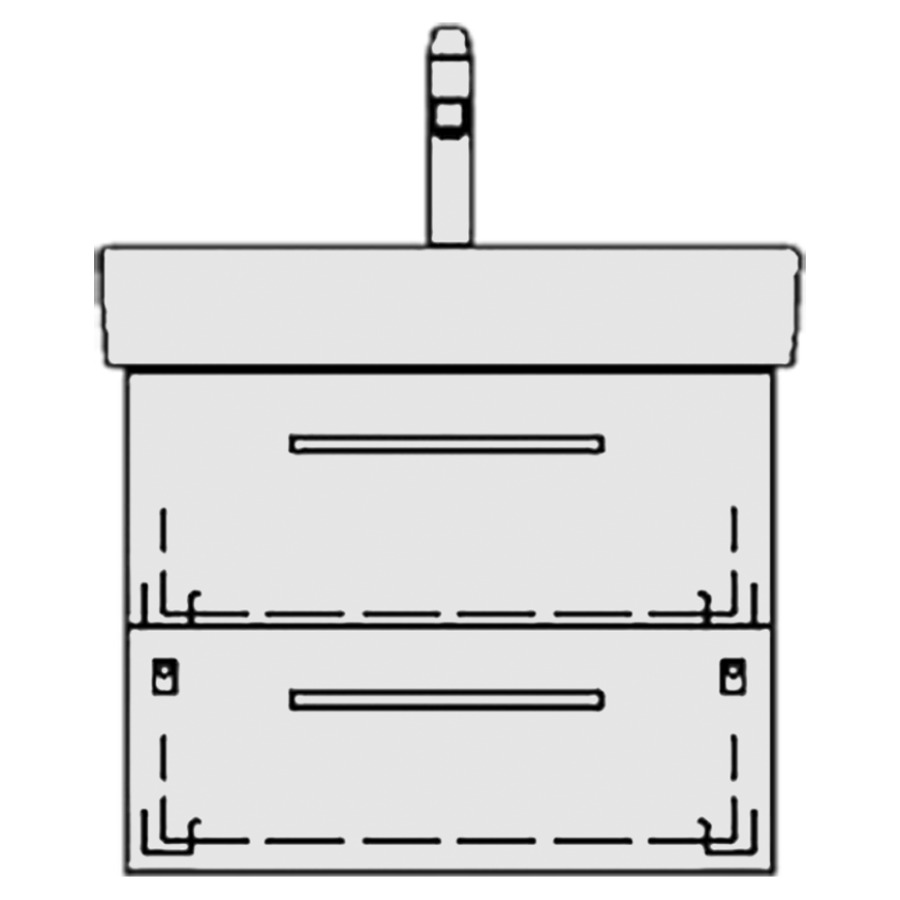 Élément inférieur PRO S TORO
51,0 x 46,0 x 44,0 cm
pour lavabo Pro S 55 cm
élément à 2 tiroirs