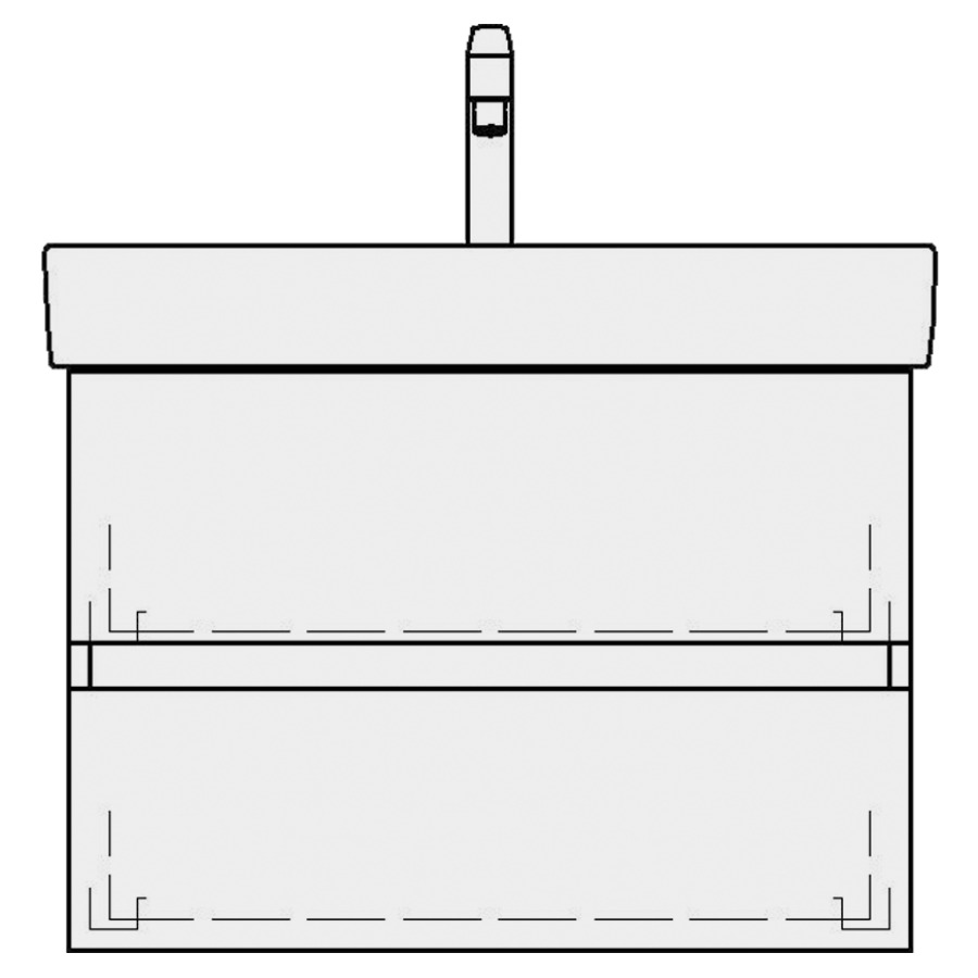 Élément inférieur PRO S TORO
51,0 x 46,0 x 44,0 cm
pour lavabo Pro S 55 cm
élément à 2 tiroirs
