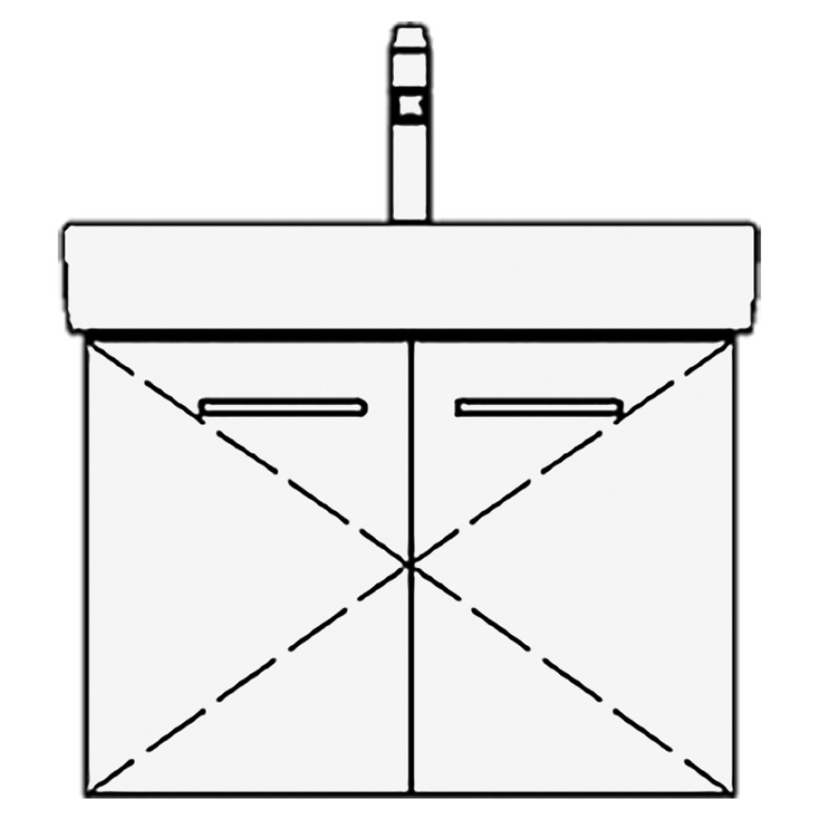 Élément inférieur PRO S TORO
56,0 x 44,0 x 44,0 cm
pour lavabo Pro S 60 cm
armoire de tablette, 2 portes
sans tablette