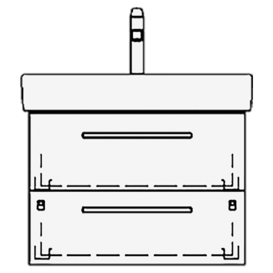 Élément inférieur PRO S TORO
56,0 x 46,0 x 44,0 cm
pour lavabo Pro S 60 cm
élément à 2 tiroirs