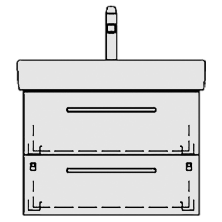 Élément inférieur PRO S TORO
56,0 x 46,0 x 44,0 cm
pour lavabo Pro S 60 cm
élément à 2 tiroirs
