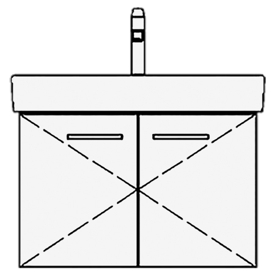 Élément inférieur PRO S TORO
61,0 x 44,0 x 44,0 cm
pour lavabo Pro S 65 cm
armoire de tablette, 2 portes
sans tablette