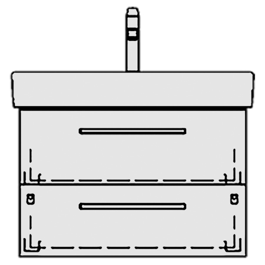 Élément inférieur PRO S TORO
61,0 x 46,0 x 44,0 cm
pour lavabo Pro S 65 cm
élément à 2 tiroirs
