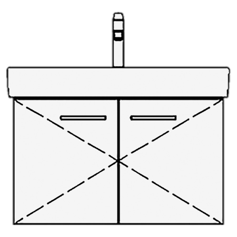 Élément inférieur PRO S TORO
66,0 x 44,0 x 44,0 cm
pour lavabo Pro S 70 cm
armoire de tablette, 2 portes
sans tablette