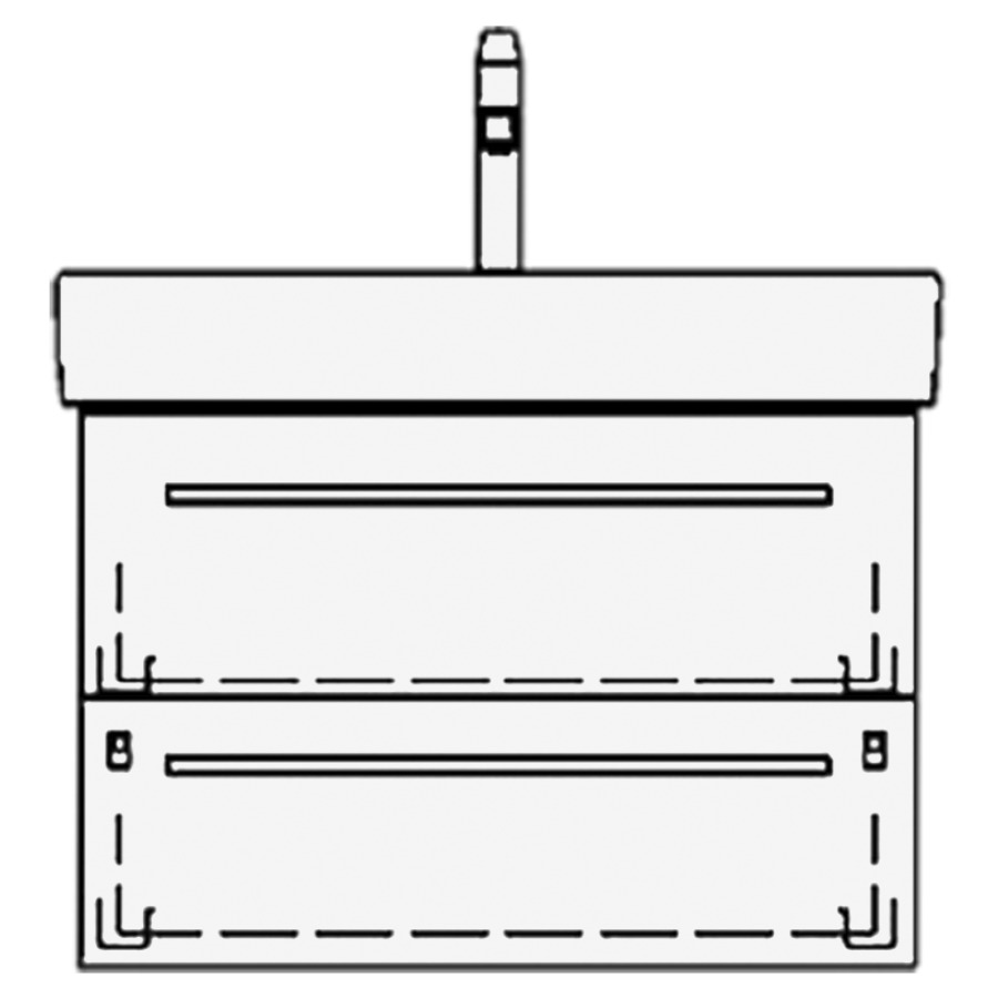 Élément inférieur PRO S TORO
66,0 x 46,0 x 44,0 cm
pour lavabo Pro S 70 cm
élément à 2 tiroirs