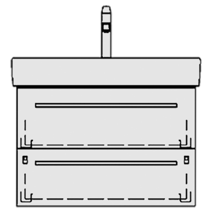 Élément inférieur PRO S TORO
66,0 x 46,0 x 44,0 cm
pour lavabo Pro S 70 cm
élément à 2 tiroirs