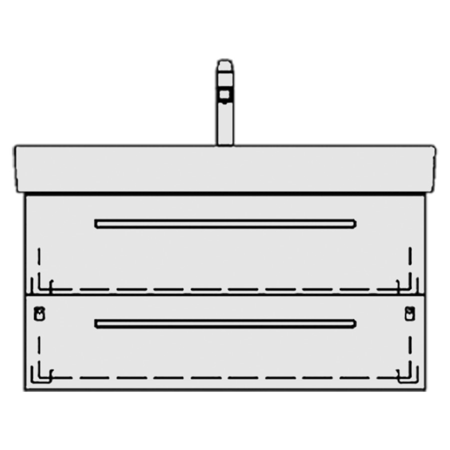 Élément inférieur PRO S TORO
81,0 x 46,0 x 44,0 cm
pour lavabo Pro S 85 cm
élément à 2 tiroirs