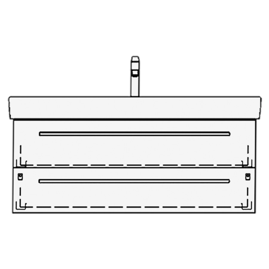 Élément inférieur PRO S TORO
101,0 x 46,0 x 44,0 cm
pour lavabo Pro S 105 cm
élément à 2 tiroirs