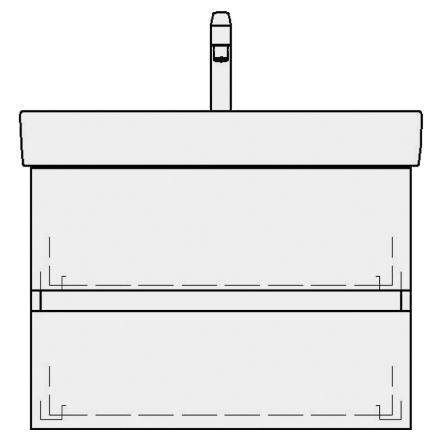 Élément inférieur PRO S TORO
101,0 x 46,0 x 44,0 cm
pour lavabo Pro S 105 cm
élément à 2 tiroirs