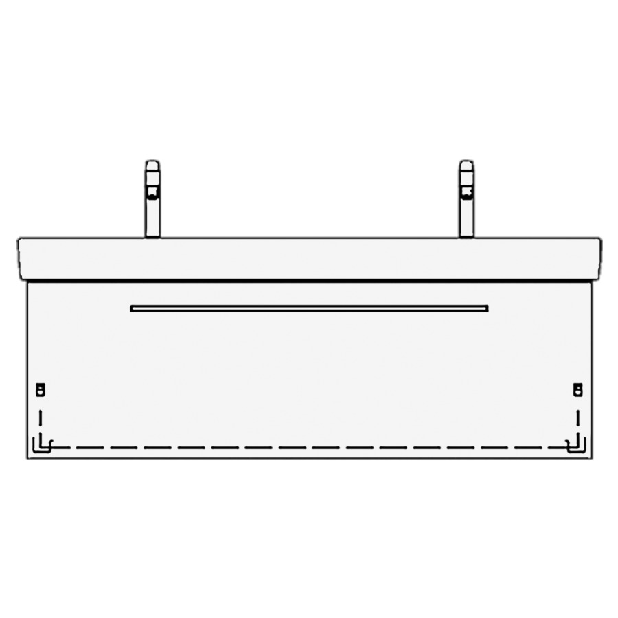 Élément inférieur PRO S TORO
126,0 x 44,0 x 44,0 cm
pour lavabo double Pro S
130 cm, élément à 1 tiroir