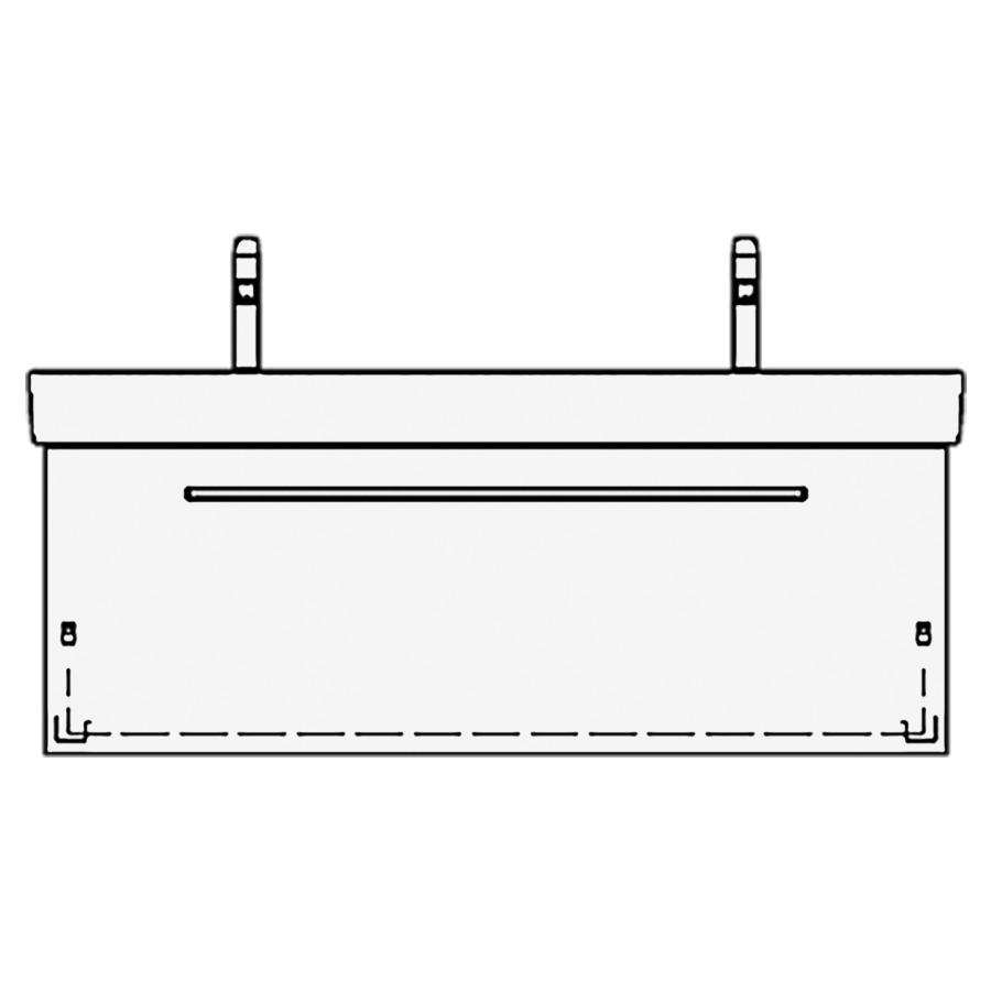 Élément inférieur PRO S TORO
116,0 x 44,0 x 44,0 cm
pour lavabo double Pro S
120 cm, élément à 1 tiroir