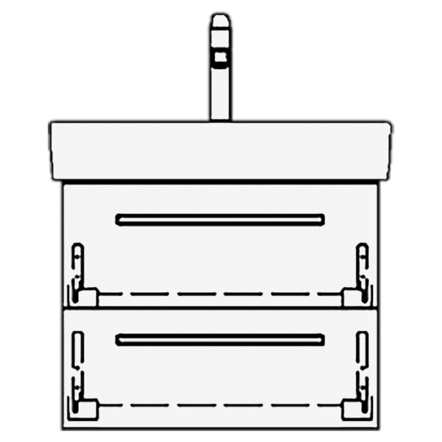Élément inférieur PRO S RANA
51,0 x 40,0 x 43,5 cm
pour lavabo Pro S 55 cm
élément à 2 tiroirs