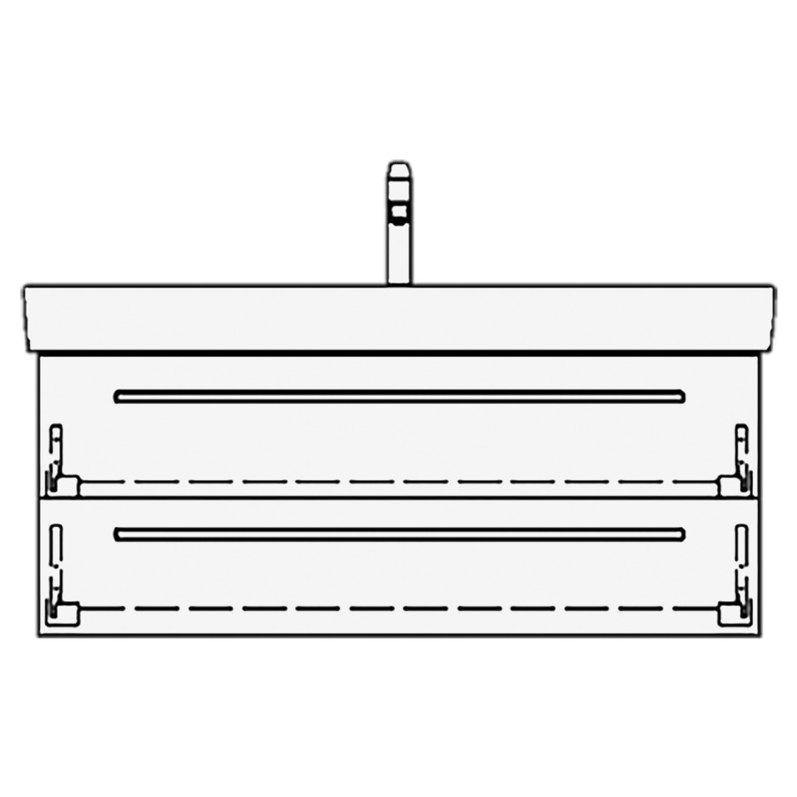 Élément inférieur PRO S RANA
101,0 x 40,0 x 43,5 cm
pour lavabo Pro S 105 cm
élément à 2 tiroirs