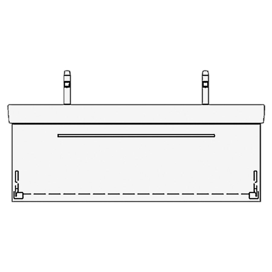 Élément inférieur PRO S RANA
126,0 x 40,0 x 43,5 cm
pour lavabo double Pro S
130 cm, élément à 1 tiroir