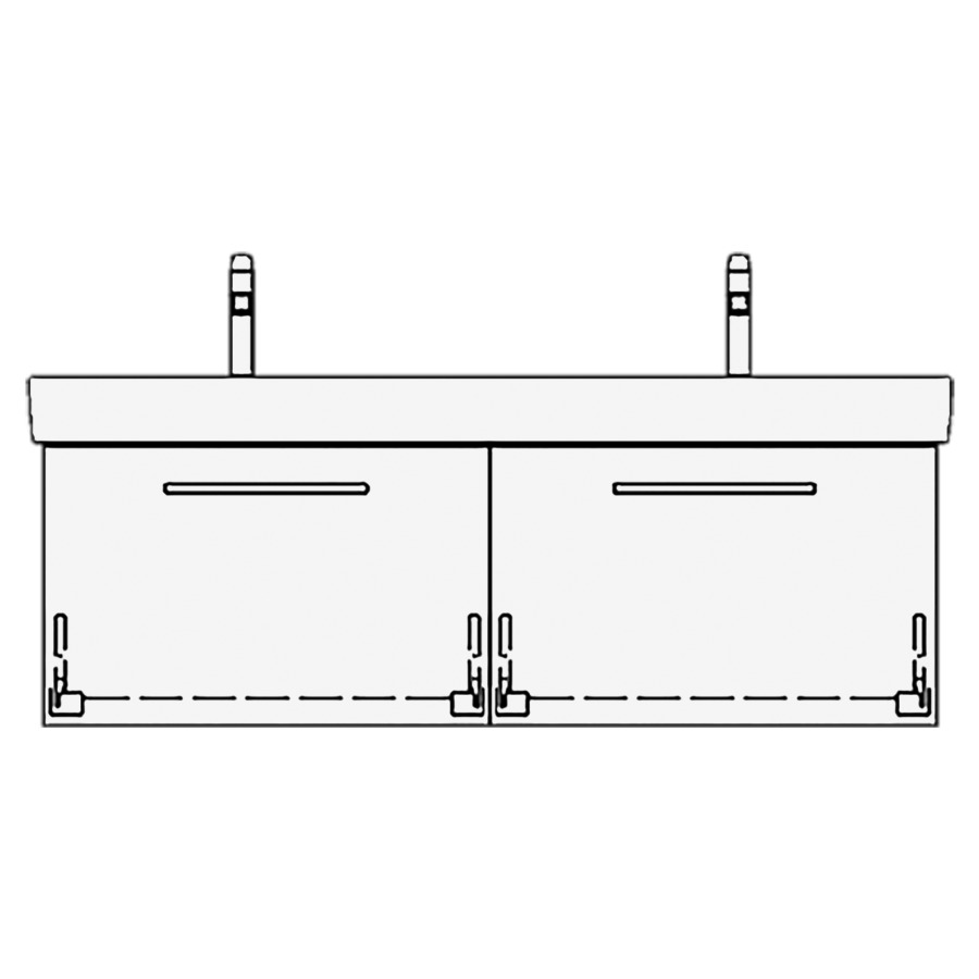Élément inférieur PRO S RANA
126,0 x 40,0 x 43,5 cm
pour lavabo double Pro S
130 cm, 2 éléments à chacune
1 tiroir