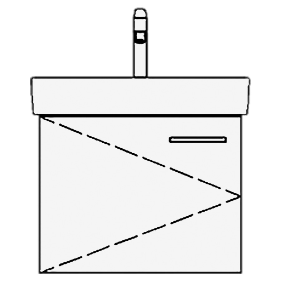 Élément inférieur PRO S ASINO
51,0 x 44,0 x 44,0 cm
pour lavabo Pro S 55 cm
armoire de tablette, 1 porte
charnières à gauche
sans tablette
