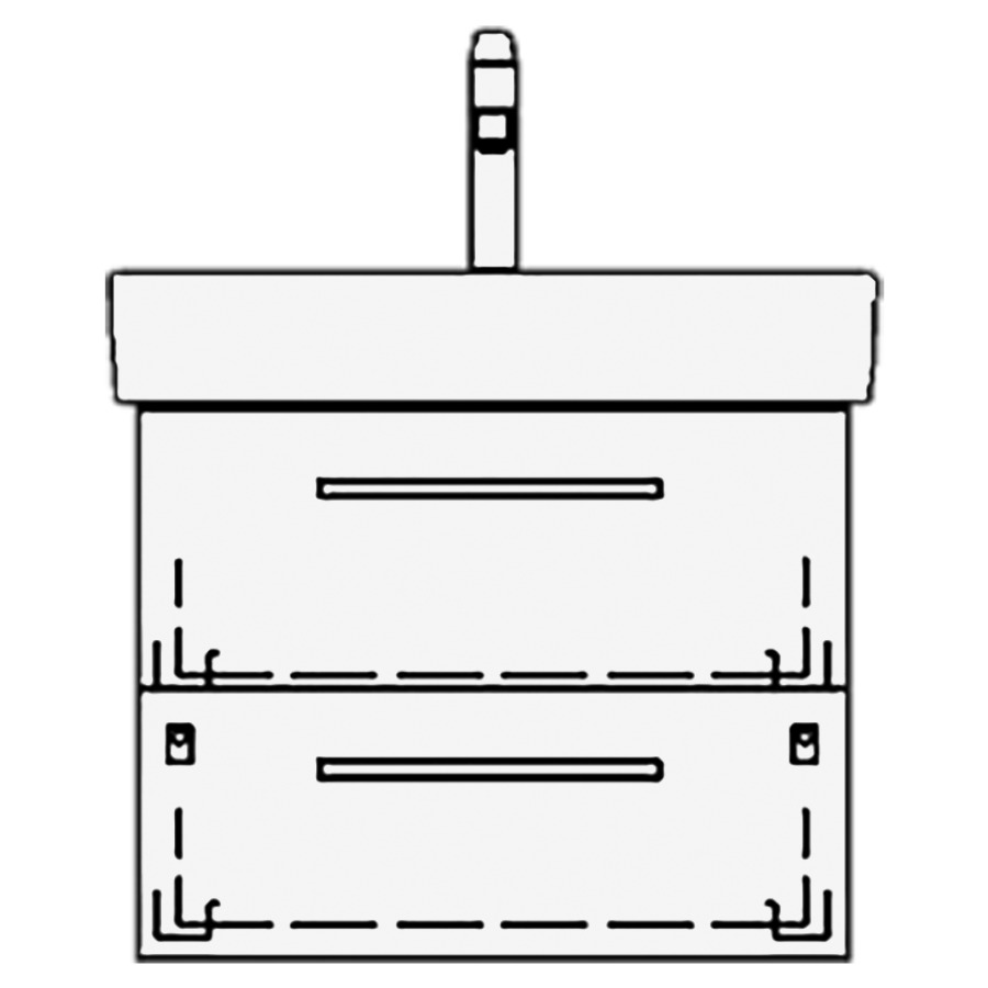 Élément inférieur PRO S ASINO
51,0 x 44,0 x 44,0 cm
pour lavabo Pro S 55 cm
élément à 2 tiroirs