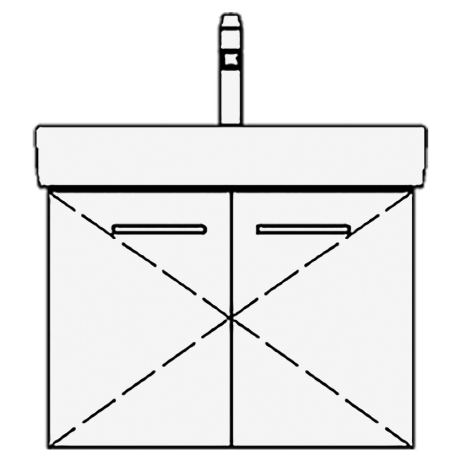 Élément inférieur PRO S ASINO
56,0 x 44,0 x 44,0 cm
pour lavabo Pro S 60 cm
armoire de tablette, 2 portes
sans tablette