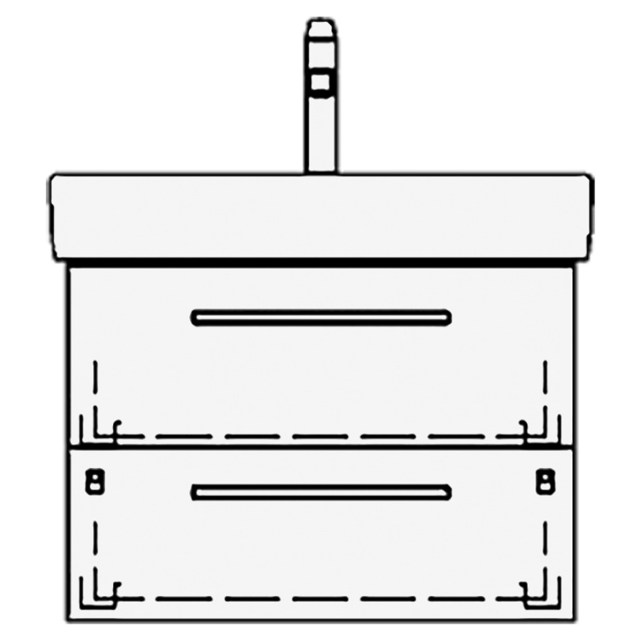 Élément inférieur PRO S ASINO
56,0 x 46,0 x 44,0 cm
pour lavabo Pro S 60 cm
élément à 2 tiroirs