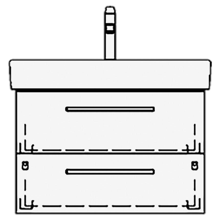 Élément inférieur PRO S ASINO
61,0 x 46,0 x 44,0 cm
pour lavabo Pro S 65 cm
élément à 2 tiroirs