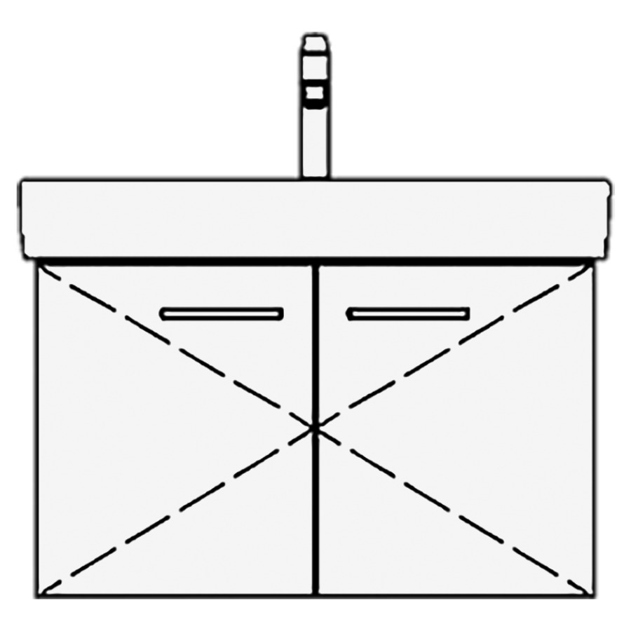 Élément inférieur PRO S ASINO
66,0 x 44,0 x 44,0 cm
pour lavabo Pro S 70 cm
armoire de tablette, 2 portes
sans tablette