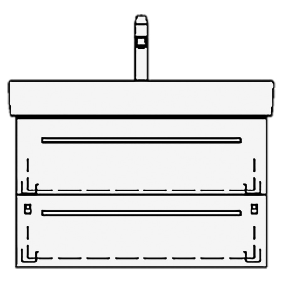 Élément inférieur PRO S ASINO
66,0 x 46,0 x 44,0 cm
pour lavabo Pro S 70 cm
élément à 2 tiroirs