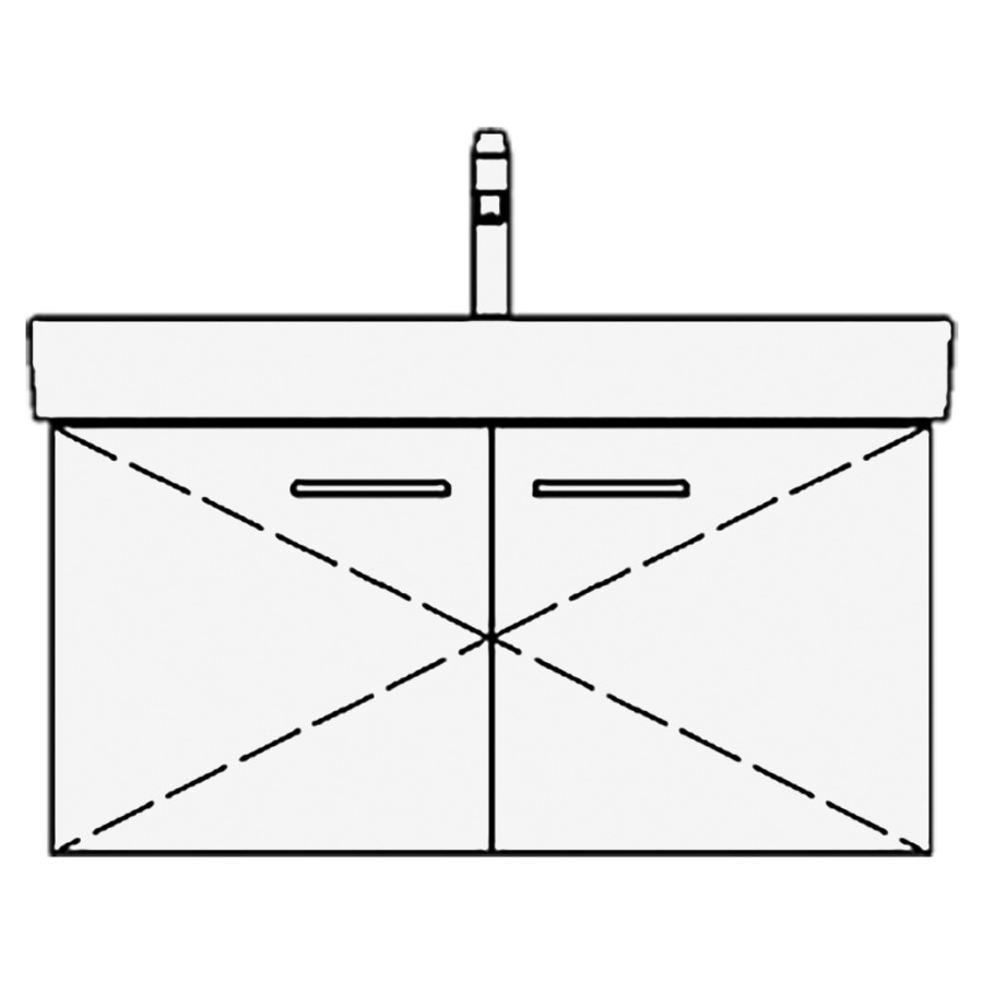 Élément inférieur PRO S ASINO
81,0 x 44,0 x 44,0 cm
pour lavabo Pro S 85 cm
armoire de tablette, 2 portes
sans tablette