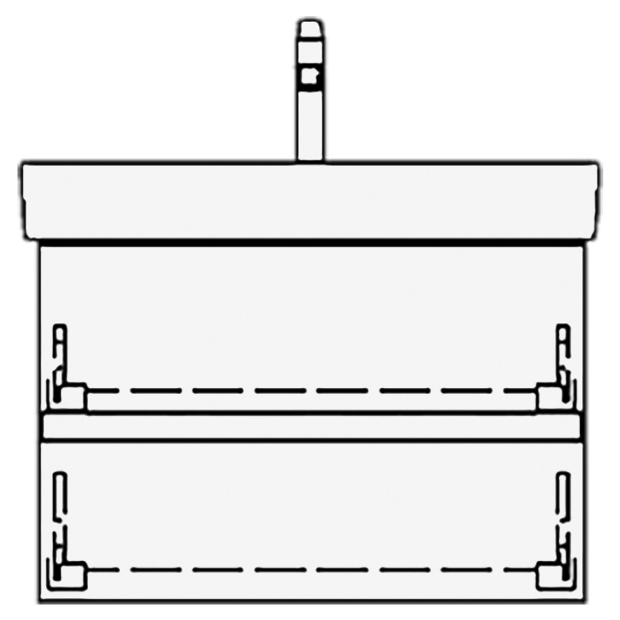 Élément inférieur PRO S GATTO
66,0 x 44,0 x 43,5 cm
pour lavabo Pro S 70 cm
élément à 2 tiroirs