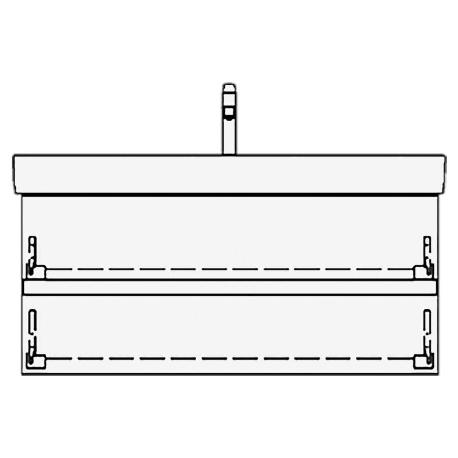 Élément inférieur PRO S GATTO
101,0 x 44,0 x 43,5 cm
pour lavabo Pro S 105 cm
élément à 2 tiroirs