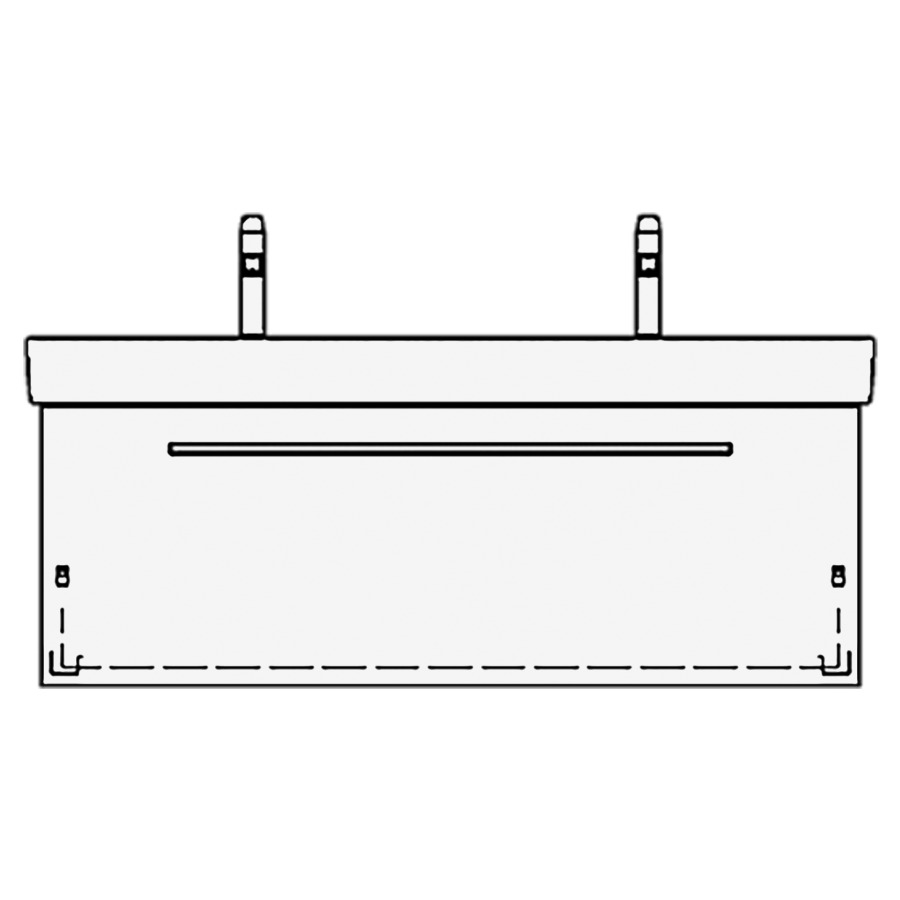 Élément inférieur PRO S ASINO
116,0 x 44,0 x 44,0 cm
pour lavabo Pro S 120 cm
avec 2 robinets, élément à
1 tiroir