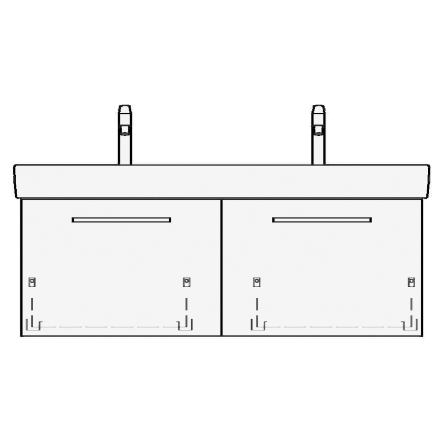 Élément inférieur PRO S ASINO
116,0 x 44,0 x 44,0 cm
pour lavabo Pro S 120 cm
avec 2 robinets, 2 éléments à
chacune 1 tiroir
