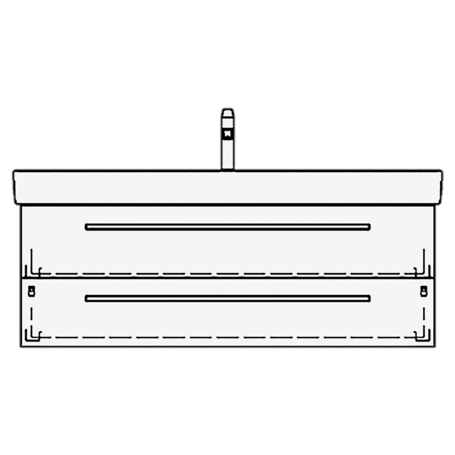 Élément inférieur PRO S ASINO
116,0 x 46,0 x 44,0 cm
pour lavabo Pro S 120 cm
avec 1 robinet, élément à
2 tiroirs