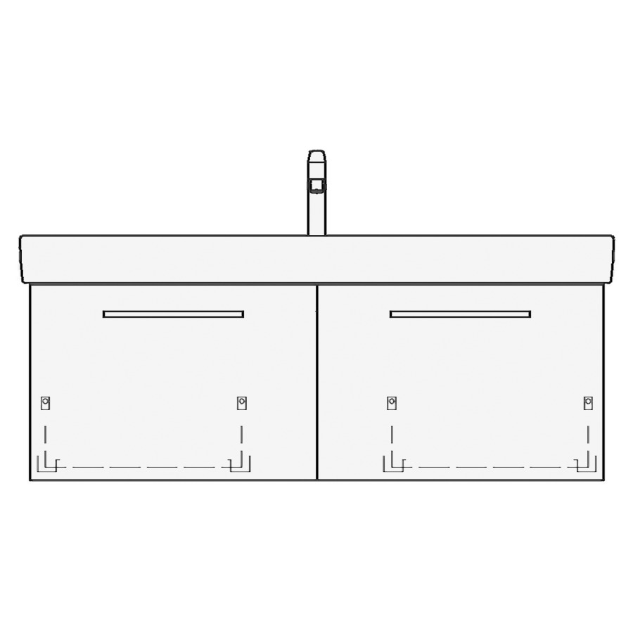 Élément inférieur PRO S ASINO
116,0 x 44,0 x 44,0 cm
pour lavabo Pro S 120 cm
avec 1 robinet, 2 éléments à
chacune 1 tiroir