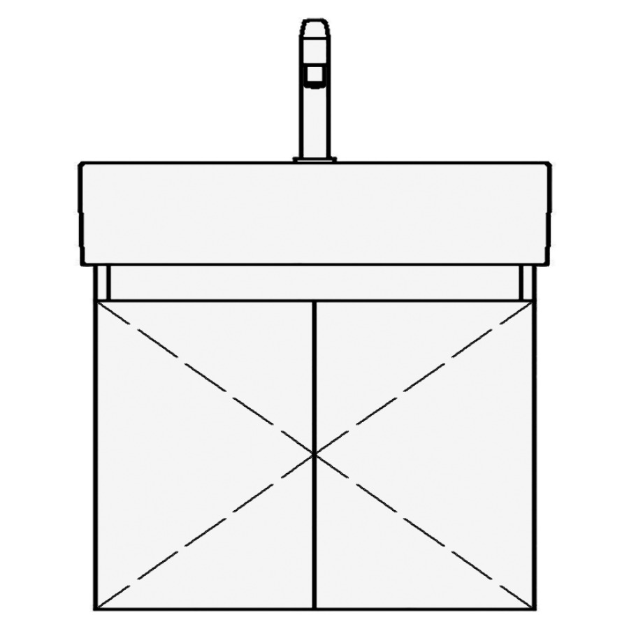Élément inférieur STRADA TORO
57,0 x 44,0 x 40,0 cm
pour lavabo Strada 60 cm
armoire de tablette, 2 portes
sans tablette