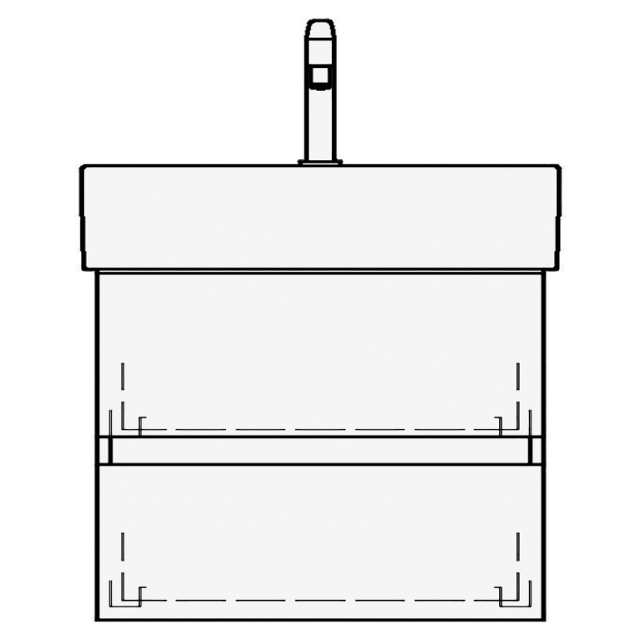 Élément inférieur STRADA TORO
57,0 x 44,0 x 40,0 cm
pour lavabo Strada 60 cm
élément à 2 tiroirs