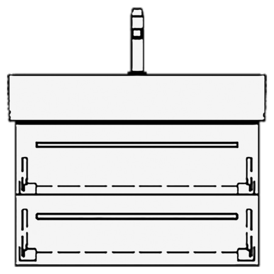 Élément inférieur STRADA RANA
67,0 x 40,0 x 40,0 cm
pour lavabo Strada 71 cm
élément à 2 tiroirs