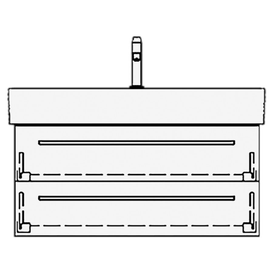 Élément inférieur STRADA RANA
87,0 x 40,0 x 40,0 cm
pour lavabo Strada 91 cm
élément à 2 tiroirs