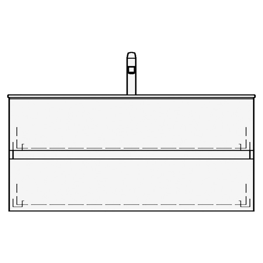 Élément inférieur STUDIO TORO
99,0 x 46,0 x 47,0 cm
pour lavabo Studio 100 cm
élément à 2 tiroirs