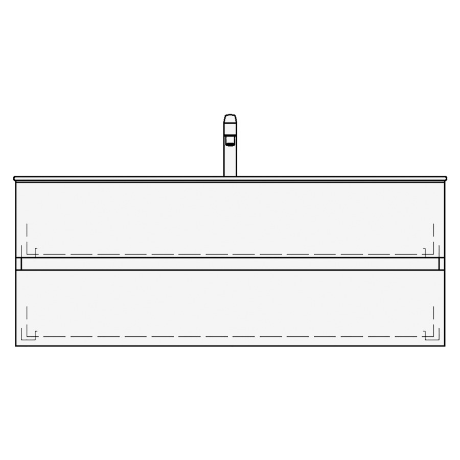 Élément inférieur STUDIO TORO
119,0 x 46,0 x 47,0 cm
pour lavabo Studio 120 cm
avec 1 robinet
élément à 2 tiroirs