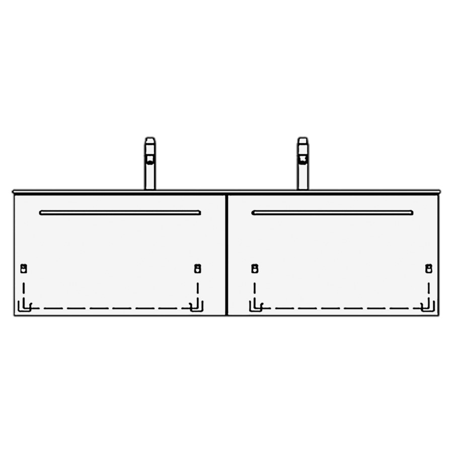Élément inférieur STUDIO TORO
139,0 x 44,0 x 47,0 cm
pour lavabo Studio 140 cm
avec 2 robinets
2 éléments à chacune 1 tiroir