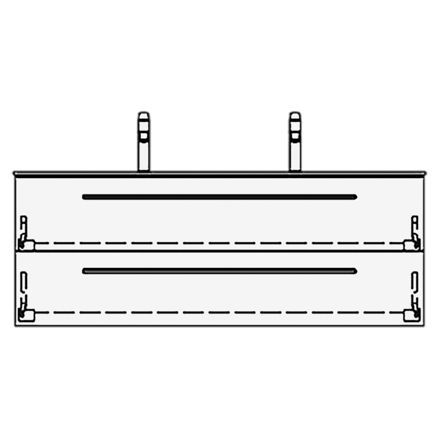 Élément inférieur STUDIO RANA
119,0 x 44,0 x 47,0 cm
pour lavabo Studio 120 cm
avec 2 robinets
élément à 2 tiroirs