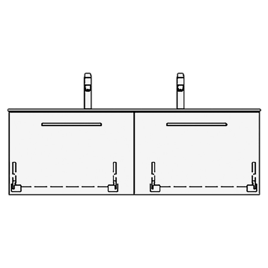 Élément inférieur STUDIO RANA
119,0 x 40,0 x 47,0 cm
pour lavabo Studio 120 cm
avec 2 robinets
2 éléments à chacune 1 tiroir