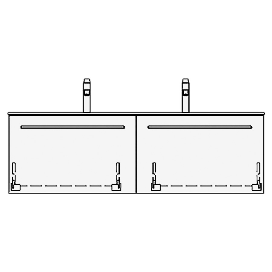 Élément inférieur STUDIO RANA
129,0 x 40,0 x 47,0 cm
pour lavabo Studio 130 cm
avec 2 robinets
2 éléments à chacune 1 tiroir